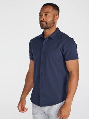 BYLT Basics Navy Casual Button Down Shirt